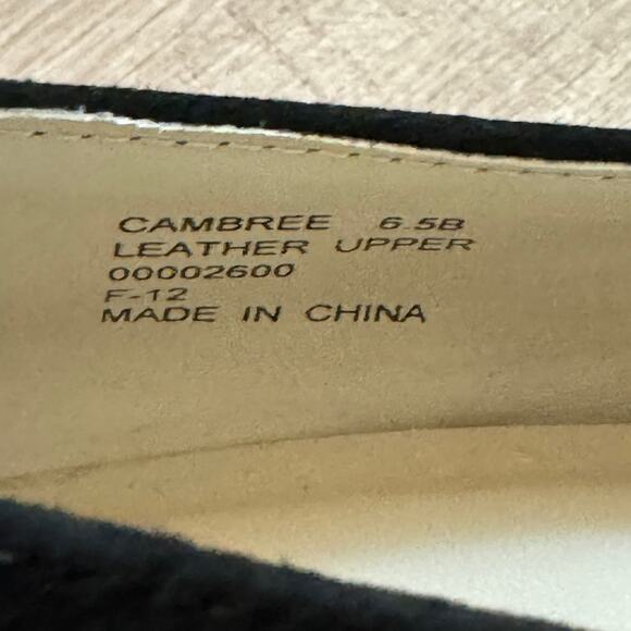 Ralph Lauren Cambree Suede Metallic Espadrilles Wedges Black Size 6.5 - Picture 6 of 6